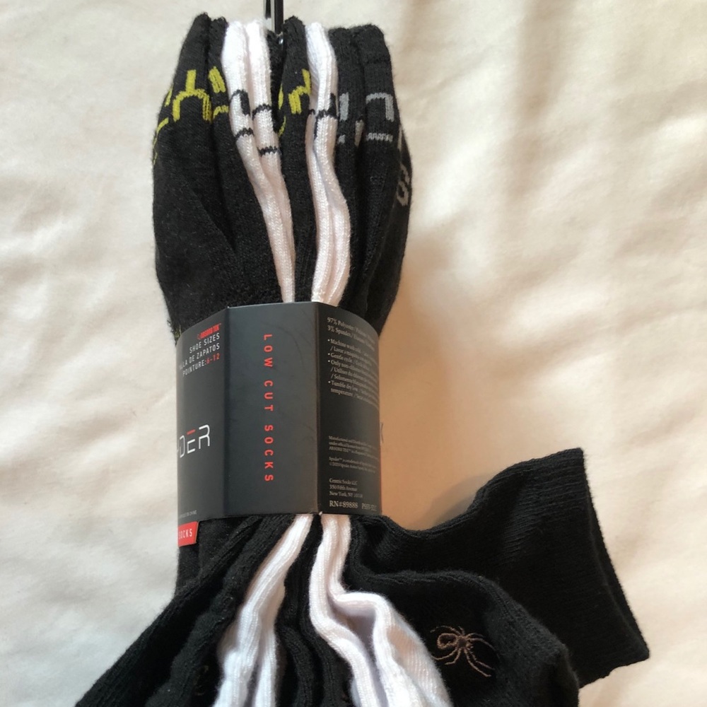 *SOLD* Spyder Low Cut Socks 5 Pairs Size 6-12 - Picture 2 of 7